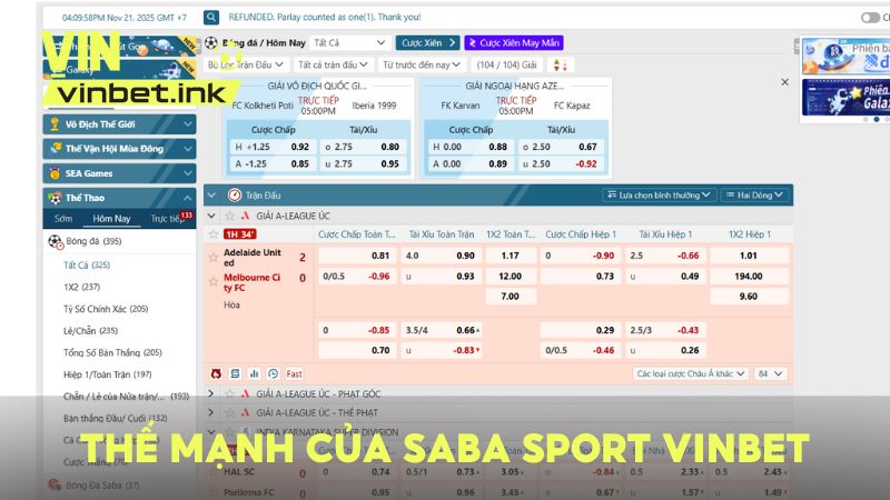 Những thế mạnh nổi bật giúp thu hút người chơi tại sảnh SABA VINBET