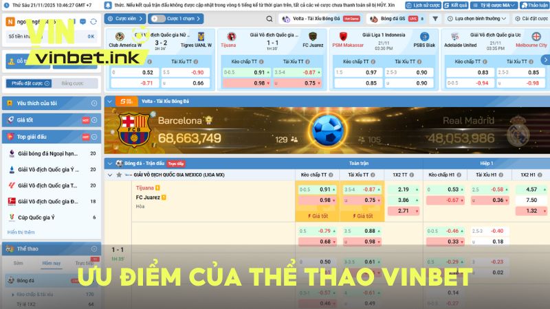 Ưu điểm nổi bật của cược thể thao tại VINBET giúp thu hút đông đảo người tham gia